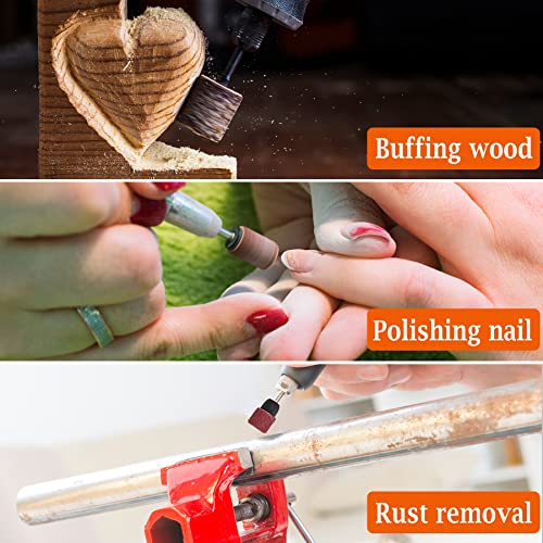 AUSTOR 252 Pieces Sanding Drum Kit with Free Box Including 240 Pieces Drum Sander Nail Sanding Band Sleeves and 12 Pieces Drum Mandrels for Dremel Rotary Tool.