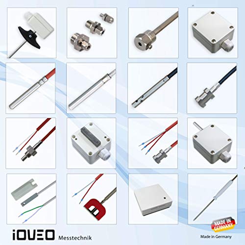 iOVEO 035HP02201 PT1000 Temperature Sensor with PVC Cable up to 105 °C, Temperature Sensor, Storage Sensor, Heating, 1 Metre 1 metro