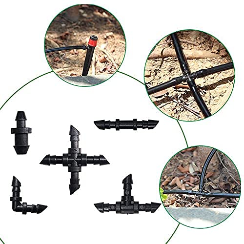 [Australia - AusPower] - 60 Pieces Drip Irrigation 1/4" Barbed Tubing End Plugs,Barbed Connectors End Cap for Drip or Sprinkler Systems 60 