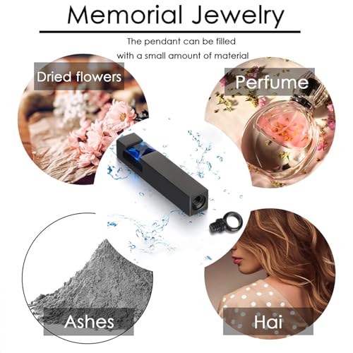 6 Pieces Tree of Life Cremation Urn Set for Ashes Sharing Urns for Human Waterproof Cremation Jewelry Urn Necklaces for Ashes for Women Men 6Pcs-Blue