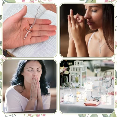 20 Sets Christian Gifts for Women Faith Cross Necklace Bulk