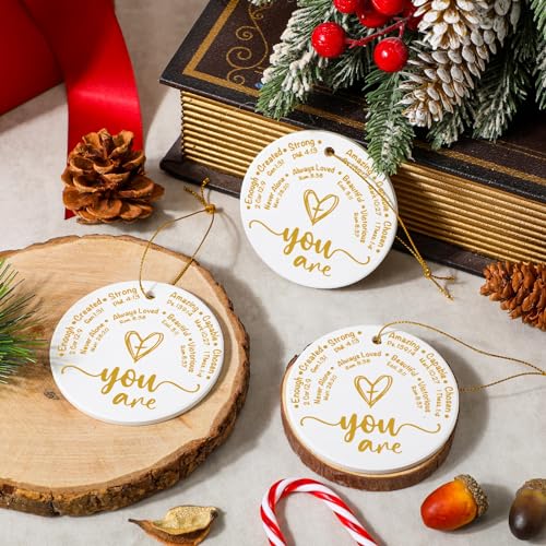 Barydat 9 Pieces Christmas Christian Ornaments Bible Hanging Ornament