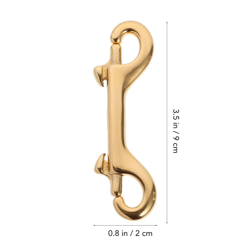 [Australia - AusPower] - iplusmile 4Pcs Double End Snap Hook Bolt, 3.54inch Heavy Brass Snap Bolt Snaps Hook, Multipurpose Double Sided Clips Chain for Diving Pet Luggage Outdoor Mountaineering 