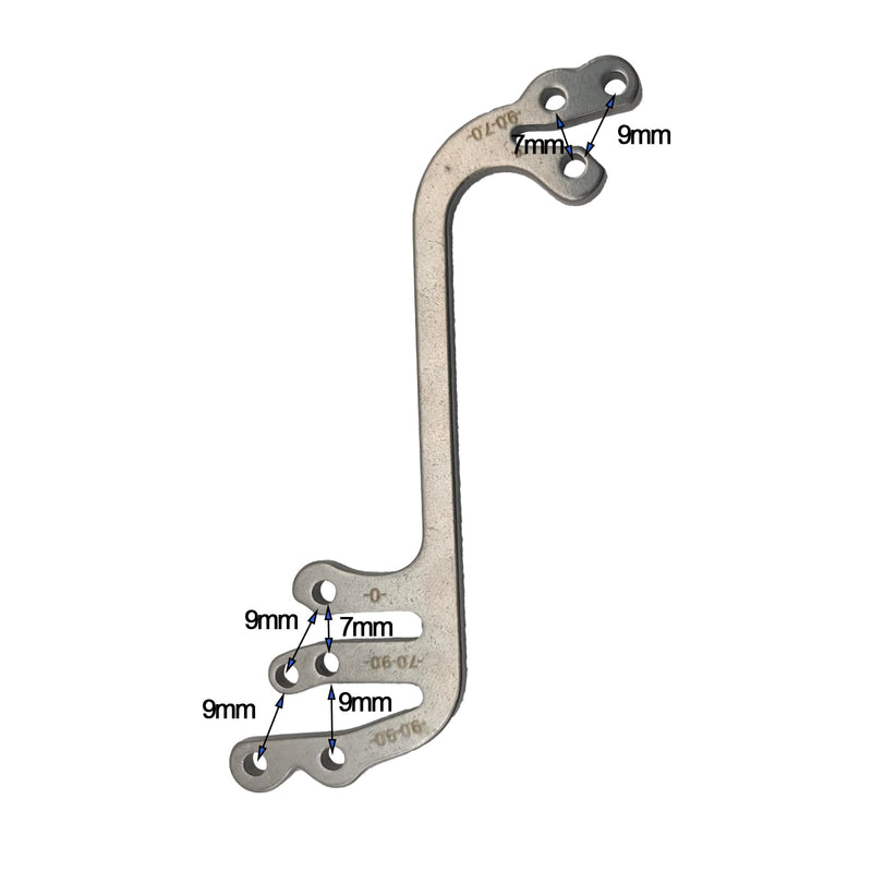 [Australia - AusPower] - Dental Implant Locating Guide Plate 6pcs/set Stainless Steel Implant Teeth Measuring Ruler Positioning Angle Ruler Dentist Implant Tool 
