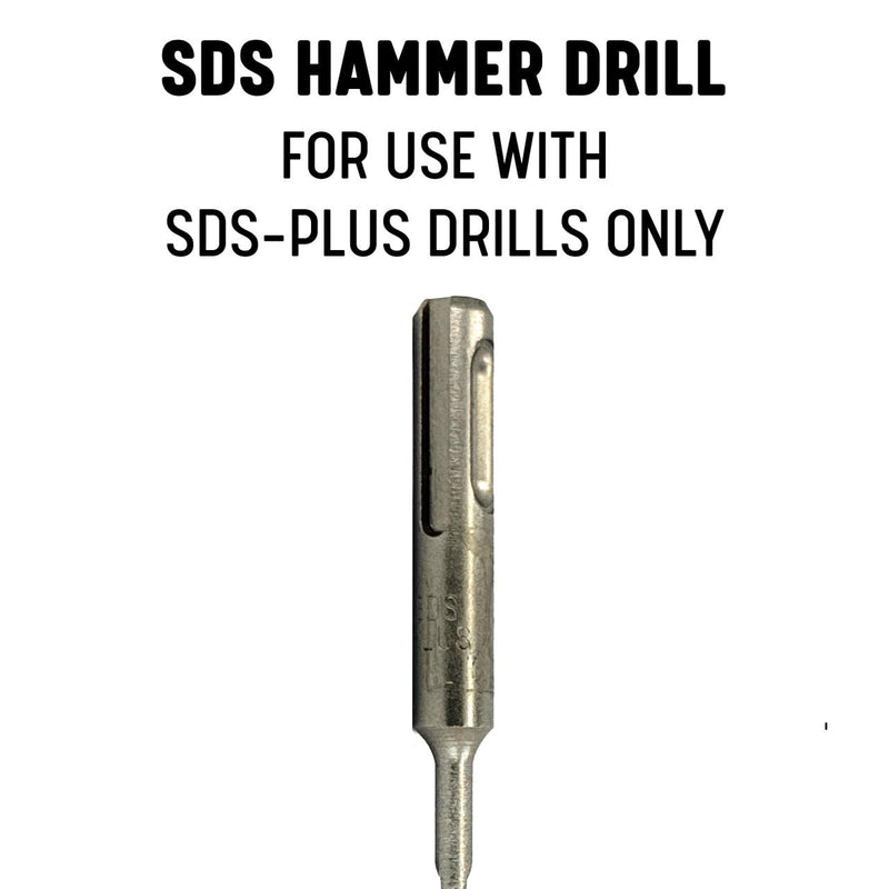 Drill America 7/8" x 10" SDS Cross Tip Hammer Drill Bit, SDS4F Series 7/8" x 10"