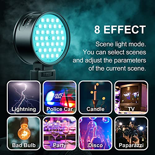 GVM RGB Video Light 3000mAh Rechargeable LED Lighting CRI 97+RGB+Bi-Color Double Sided LED Photography Light 2700K-6500K 360°Full Color Double Sided led Video Light for Photography, Vlogging gvm led light