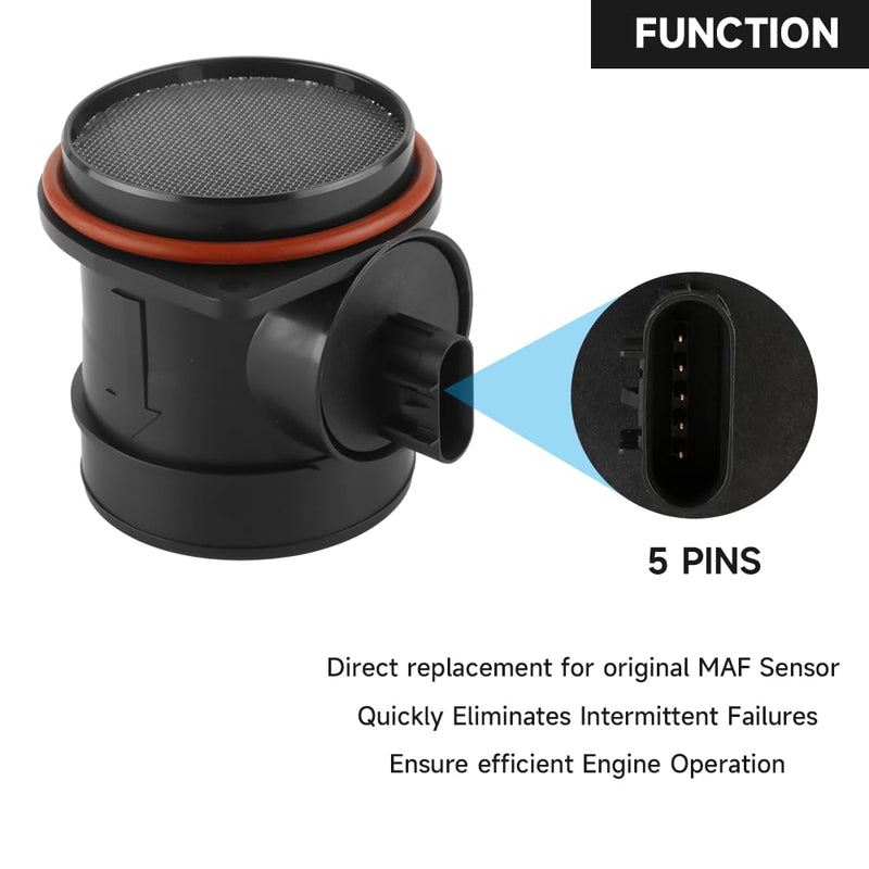 Mass Air Flow Sensor - MAF Sensor - Compatible for Hyundai Sonata 2006-2010, Chevy Equinox 2005-2009, Pontiac G6 2006-2010 - Replace Part 28164-3C100, 28110-3C100