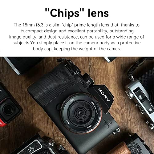 7artisans 18MM F6.3 Mark II UFO Camera Prime Lens Compatible with Sony E Mount,APS-C,Ultra-Thin Compact Mirrorless Cameras for FX/A/NEX Series for FS5,FS7,FS7M2,FS5M2K,A3000,A5000,NEX-3,NEX-3N For Sony E