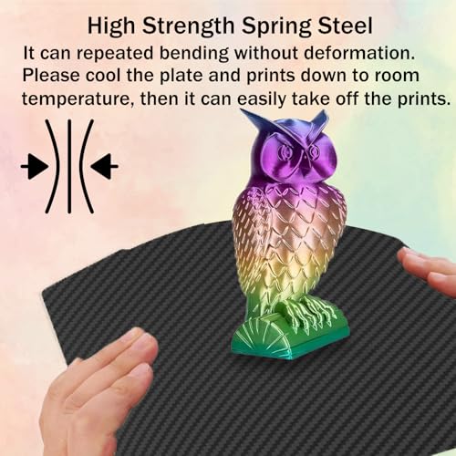 Double Sided PEO PET Printing Plate 241 x 253.8 mm, Flexible Smooth PEO PET Plate 3D Printer PEO PET Build Plate for Prusa i3 MK2/MK2.5S/MK52/MK3/MK3S/MK3S+/MK4