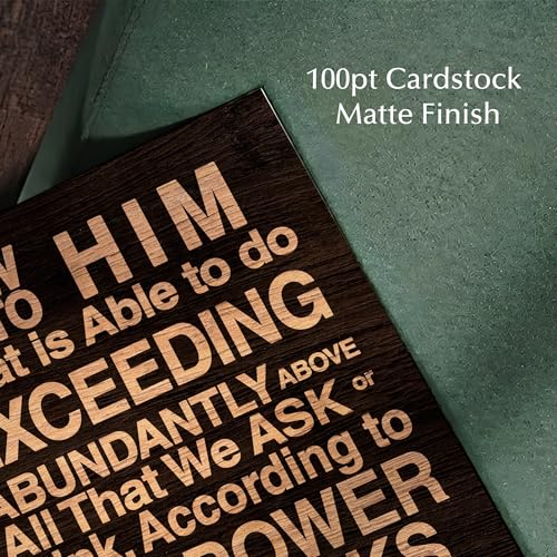 AMERICAN LUXURY GIFTS Now Unto Him That Is Able Ephesians Bible Verse Christian Inspirational Scripture Wall Art for Home Office Living Room Decor 11x14 Unframed Print