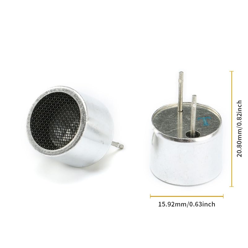 [Australia - AusPower] - 10 Sets RT Split Ultrasonic Transceiver Sensor Probe 10 Transmitters + 10 Receivers T+R Ultrasonic Sensor Set 20Pcs Probe Diameter 16mm for Motion Detectionn TCT40-16R/T 