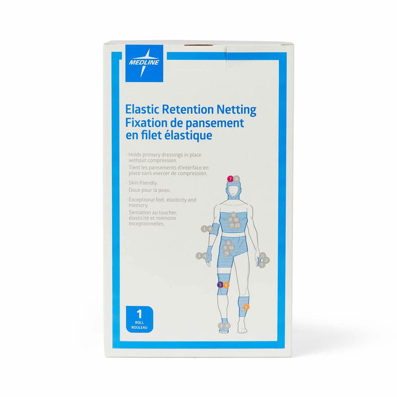 [Australia - AusPower] - Medline Stretch Tubular Elastic Dressing Retention Net, Size 6, 17" x 25 yd., Ideal for Wound Care, Single Pack 