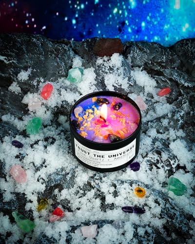Healing Candles, Manifestation Magical Candles, Energy, Chakras, Law of Attraction, Gifts to Empower Women, Birthday Graduation Gifts, Emotional Support. (Trust THE Universe) TRUST THE UNIVERSE