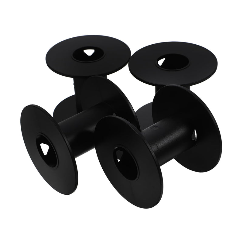 BESTYASH Pack of 4 Empty Plastic Cable Spools Cylindrical Fishing Line Spools for Line Management in Laboratory and Workshop Space-Saving Compact Design