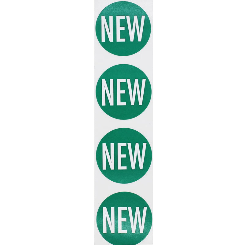 Green with White New Stickers 1.5 Inch Round Circle Labels 500 Total Adhesive Stickers on a Roll for Inventory Marking Product Identification and Retail Tagging Made in the USA