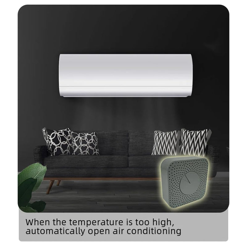 [Australia - AusPower] - Tuya ZigBee Intelligent Air Quality Monitor 5-in-1 Air Housekeeper HCHO/CO2/VOC/Temperature/Humidity Detector Supports Remote App Control Alarm Function Compatible with Home for Grey 