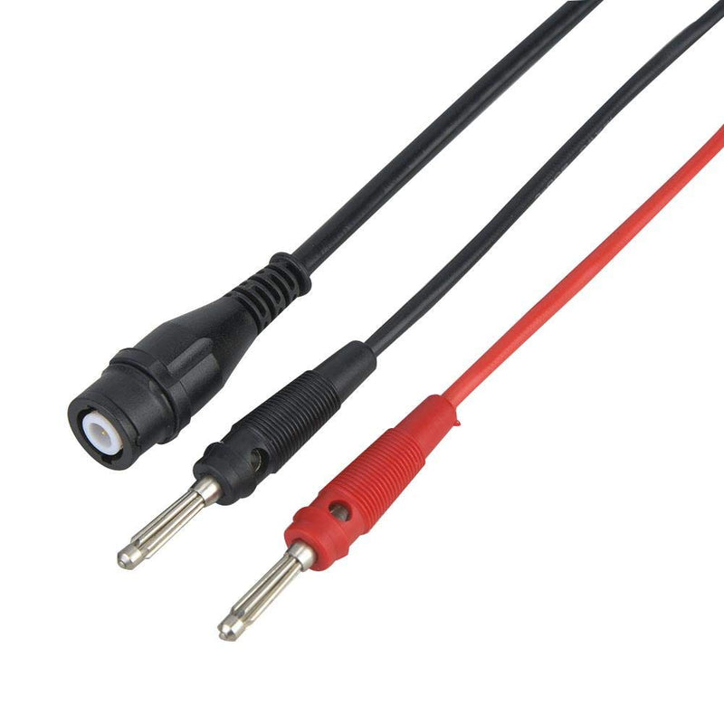 BNC Male to Banana Plug P1203 Coaxial Cable Oscilloscope Test Lead 120 cm + 8 Pieces Silicone Protective Circles