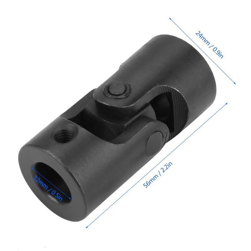 [Australia - AusPower] - ViaGasaFamido Universal Joint Shaft Coupling ID 0.5 Inch OD 0.9 Inch 2.2 Inch Length Rotatable Universal Metal Joint Shaft Coupling Motor Connector U Joint Coupler with Screws 