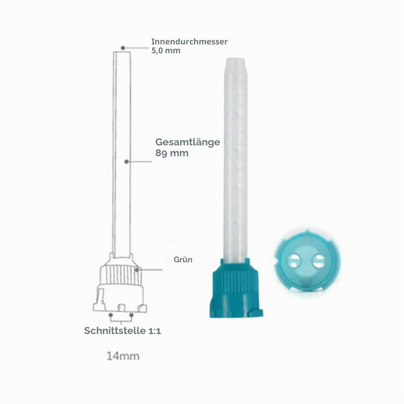 Dental Impression Mixing Tips, YOUYA DENTAL 50 Pieces Dental Intra Oral Tips for Dentistry Materials Mixing Tube Disposable Silicone Rubber Head Laboratory Products