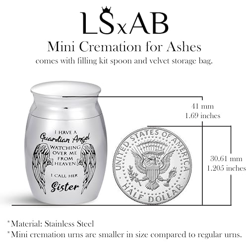 Mini Urns for Ashes Mom Dad Brother Sister Moon Star Angel Wings Your Light Shines Upon Us Always in Our Hearts Cremation Keepsake Memorial Your light Shines upon us…
