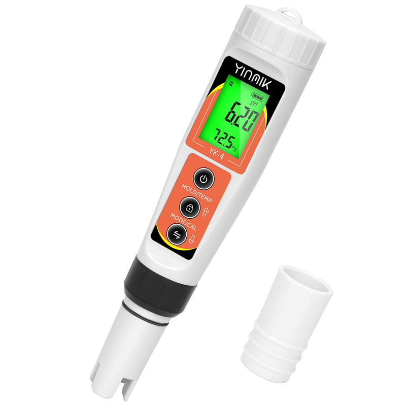 [Australia - AusPower] - YINMIK YK-4 pH Meter with 1413μS/cm EC Calibration Solution for Water Hydroponic 