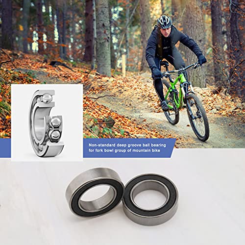 The Lord of the Tools 2Pcs 17287-2RS Deep Groove Ball Bearings 17x28x7mm Bearing Steel With Black Sealed Covers For Cycling MTB Mountain Road Bike
