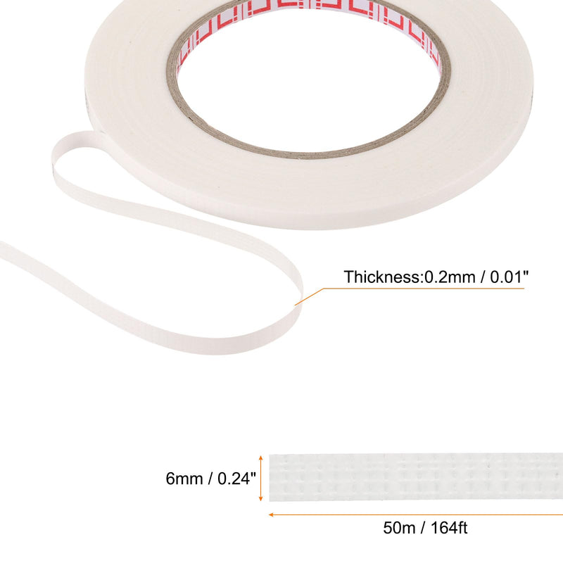 HARFINGTON 4 Rolls White Electrical Tape 1/4" x164ft(6mmx50m) 0.2mm Thick Thick Vinyl Wire Harness Cloth Tape Heat Resistant & High Adhesive for Electrical Repairs Cable Fixed Carpet Seaming 1/4"x164ft