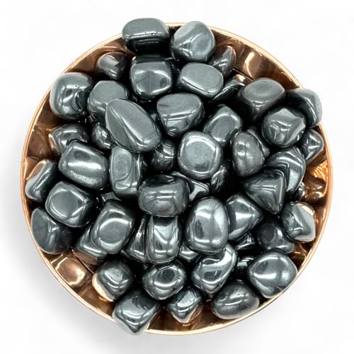 Pachamama Essentials Hematite Tumbled Stone - Healing Stone (5) 5 Oval