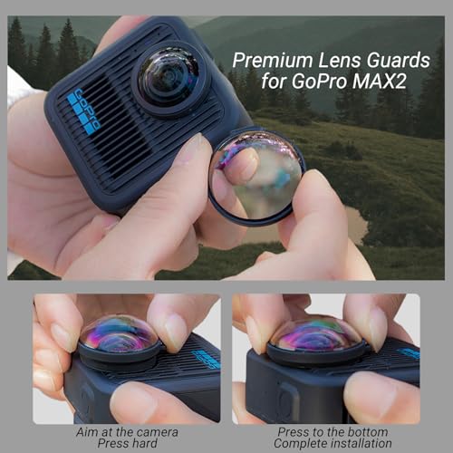 Lens Guards for Gopro MAX2, Lens Protector Cover for Go Pro MAX 2 Premium Combo Accessorie (Optical glass)