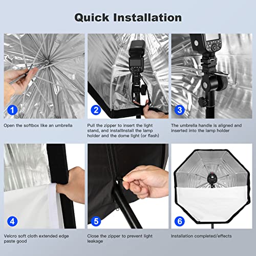 Godox 47.3" / 120cm Octagon Umbrella SoftBox with Carrying Bag