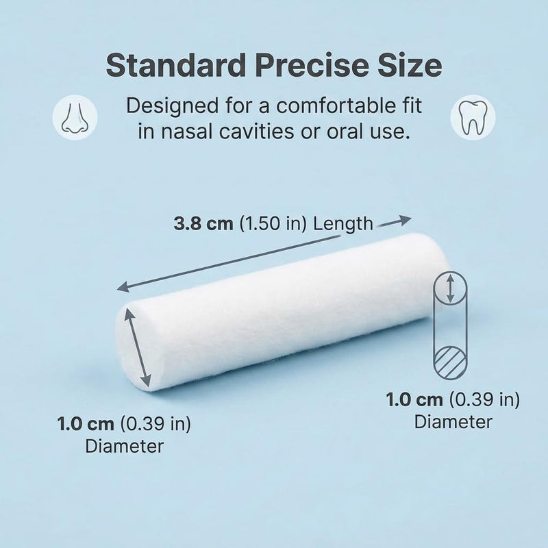 Pack of 100 Highly Absorbent Cotton Rolls Soft Gauze Rolls for Emergency or Accident Suitable for Babies Under