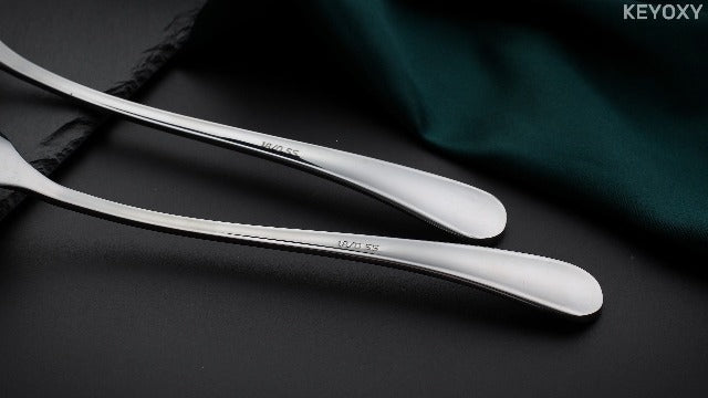 Serving Spoons Set, 8PCS, 10-Inch, Includes 8 Large Spoons 8 Pieces (Large Only) Silver