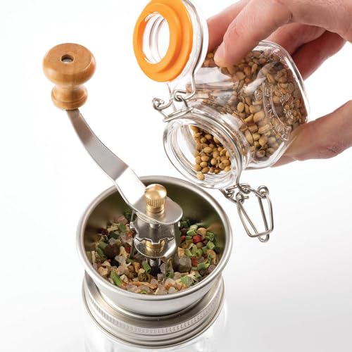 Kilner Seasoning Grinder 250 ml Glass Jar with Ceramic Grinder for Salt, Pepper, Herbs and Spices One Size