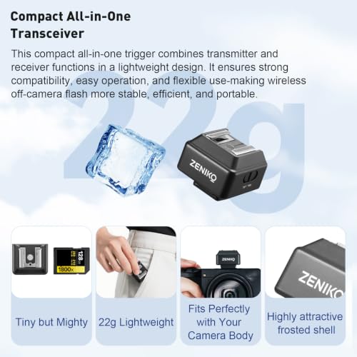 ZENIKO T1 2.4G Wireless Mini Flash Trigger and Receiver kit