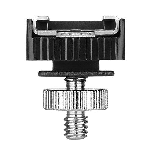 2Pack Flash Hot Shoe Mount Adapter to 1/4 Thread Hole with 1/4"-20 Male to 1/4"-20 Male Tripod Screw Adapter for Flash Holder Bracket Light Stands Umbrella Holder Flash Bracket,Strong &Solid (Update)