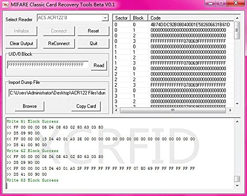 [Australia - AusPower] - ACS ACR122u-a9 Reader Writer Rewritable UID Changeable Card Zero 0 Block Sector Copier Duplicate 7 Byte UID Changeable Card,S50 Card, MF Ultralight Cards with Card Tools 
