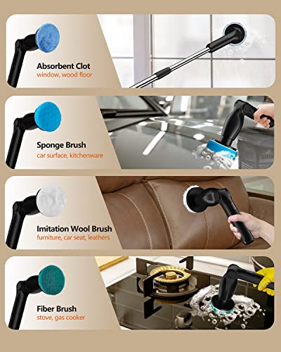 Leebein Electric Spin Scrubber Replacement Brush Heads YMG-820/825, 8pcs Extra Brush - Scrubber Not Included