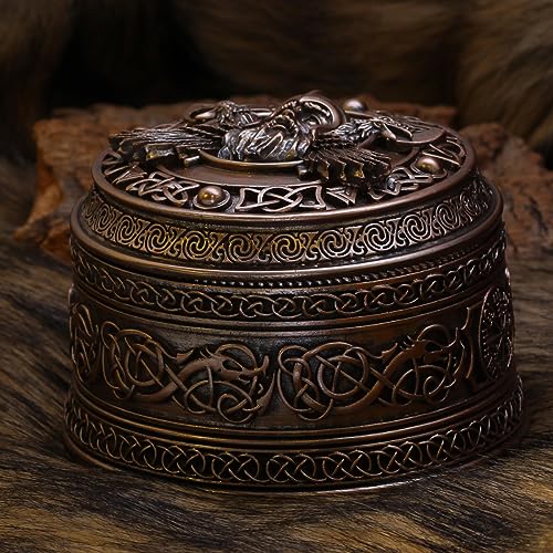 GuoShuang Norse Viking Odin Trinket Celtic Jewelry Box Gift Choice For Women Men