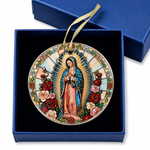 Our Lady of Guadalupe Christmas Ornament, Religious Holiday Tree Decor Our Lady
