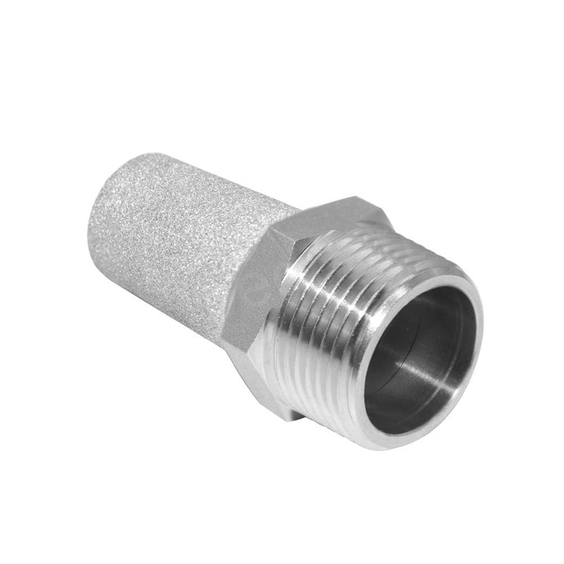 Beduan 316 Stainless Steel Air Pneumatic Mufflers 1/2 NPT Male Thread Sintered Exhaust Muffler Silencer Protruding(Pack of 2) 1/2" NPT Pointed