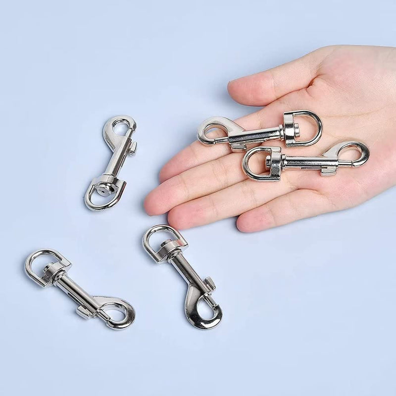 [Australia - AusPower] - Trigger Clips Clasp, 8Pcs 4Size Swivel Snap Hooks 360° Swivel Trigger Snap Hooks for Pet Buckle Carabiner Keyring Home Outdoor Camping Picnic Heavy Duty (Round) 