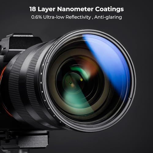 58mm Variable ND/CPL/Lens Cap Kits (3Pcs) Neutral Density ND2-2000(1-11 Stops) Polarizing Lens Filter with 18 Multi-Layer Coated for Camera Lens