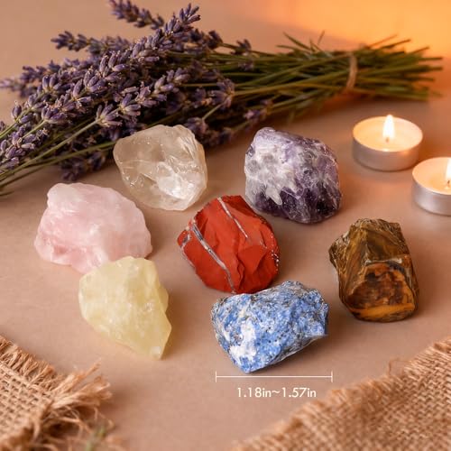 7Pcs Crystals and Healing Stones, Real Healing Crystals 7 PC