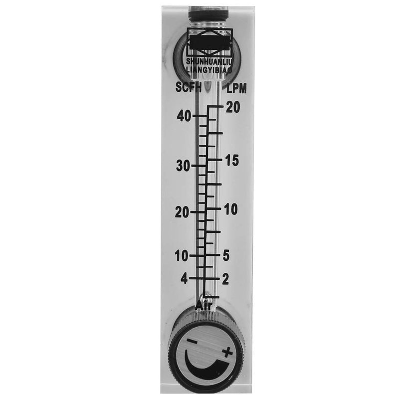 [Australia - AusPower] - Gas Flowmeter LZM-6T Panel Type 2-20LPM/4-40SCFH Flowing Meter Flowmeter Brass Female Rotor Adjustable Knob Liquid Meter for Measuring Controlling Gas 