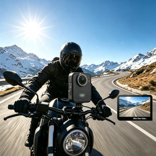 Koulele Camera Lens for DJI Osmo 360 Panoramic Action Camera Black Circular Frame with Protective Glass (2pics Lens+Tools new) 2pics lens+tools new