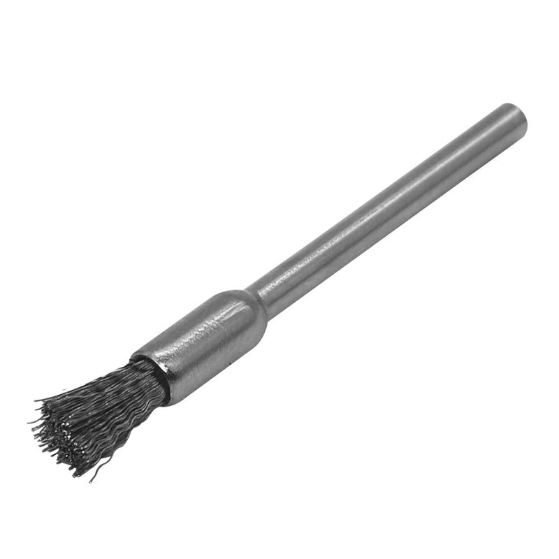 [Australia - AusPower] - 20 pcs Steel Cleaning End Brushes Pen 1/5?(5mm) x 1/8?(3mm) Wire Brush Rust Paint Removal Bits Polishing Rotary Tools Wire Brush 3*5mm 20PCS 