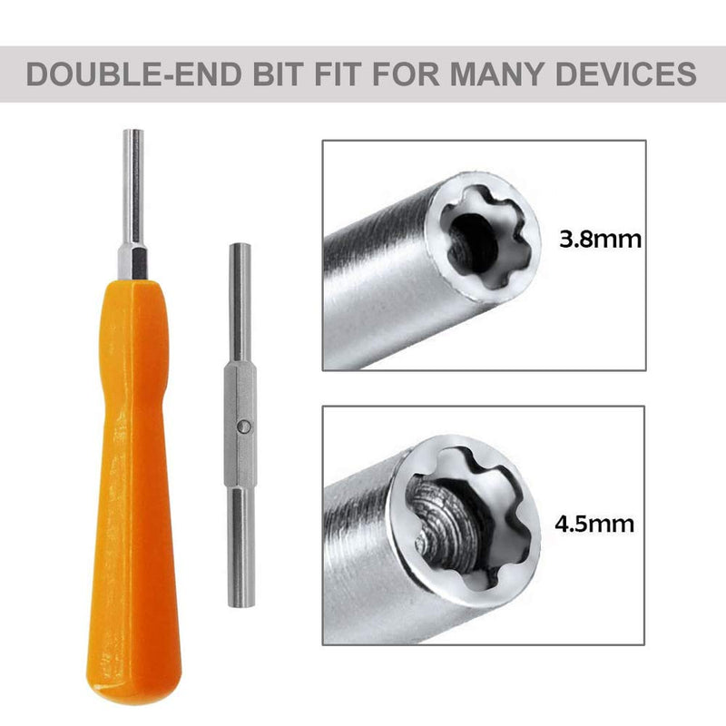 [Australia - AusPower] - Gamebit Screwdriver, EMiEN 4.5mm 3.8mm Gamebit Screwdriver,Double-End Bit Security Gamebit Screwdriver Kit For Opening NES,SNES,N64,GameBoy,GameCube,Virtual Boy,Sega,Nintendo Consoles,Game Cartridges 