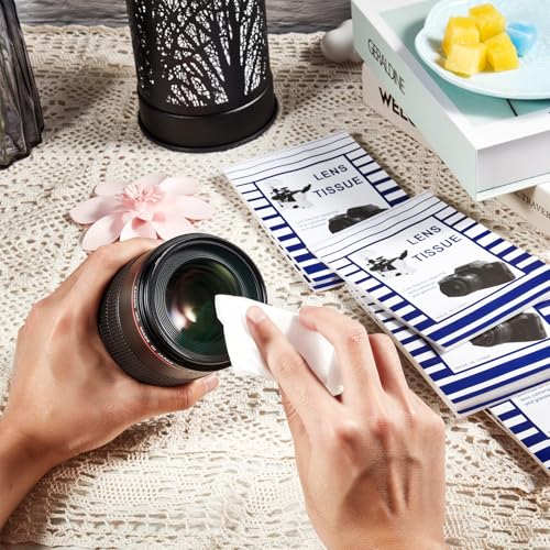 Outus 1500 Pcs Lens Cleaning Paper with 2 Cloths Camera Optics Wipe Booklet