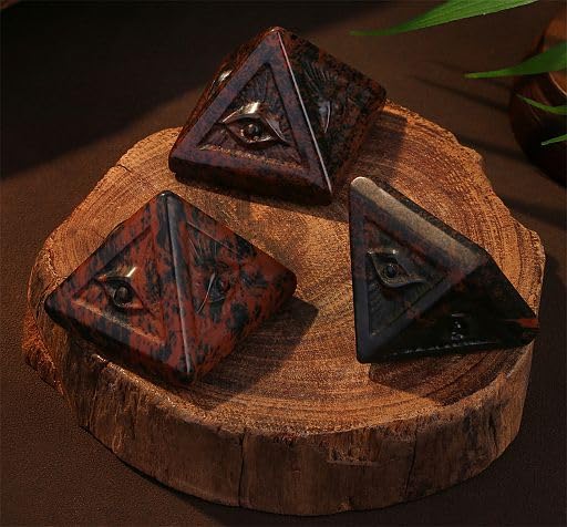 YATOJUZI Red Obsidian Evil Eye Positive Energy Natural Stones and Healing Crystals Handmade for Meditation Reiki Lucky Gifts 1PCS B-red Obsidian 4cm