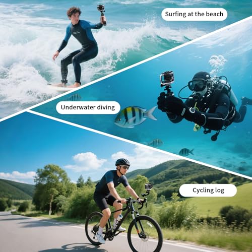 Waterproof Diving Housing for GoPro HERO13/12/11/10/9 Black - 196FT/60M Underwater Case with Magnetic Latch Mount, Protective Underwater Diving Housing Shell Accessories Plastic Case with Magnetic Latch Mount GoPro HERO13-9 Black
